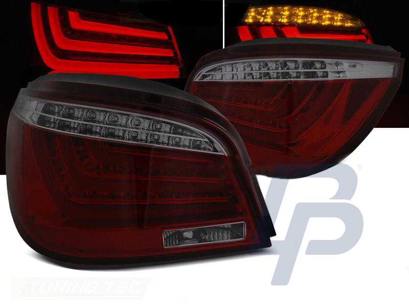 BMW E60 07.03-02.07 RED SMOKE LED TAILLIGHTS BAR - 6