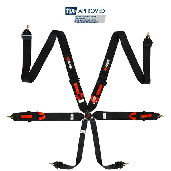 PACK 2 FIA RRS R6-2.9KG - BLACK HARNESSES