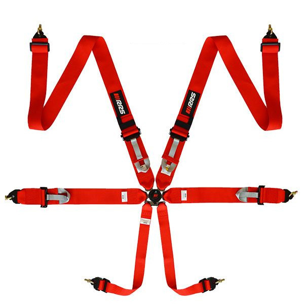 RRS FIA R6 2.9 KG RED HARNESS (6 POINTS)