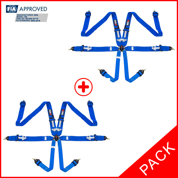 PACK 2 FIA RRS R6-2.9KG BLUE HARNESSES - 2
