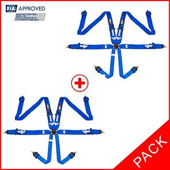 PACK 2 FIA RRS R6-2.9KG BLUE HARNESSES
