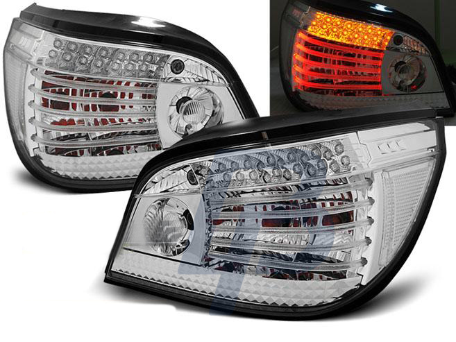 BMW E60 07.03-07 CHROME LED TAILLIGHTS - 2