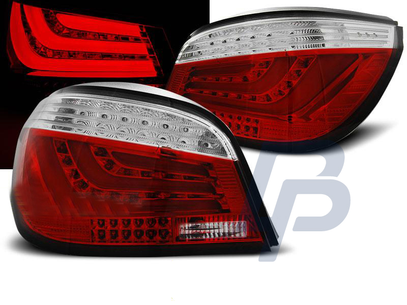 BMW E60 07.03-02.07-12.09 RED WHITE LED TAILLIGHTS BAR - 7