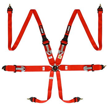 RRS FIA 3" 2" R6 HANS® 2.8KG RED HARNESS