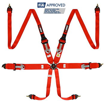 RRS FIA 3" 2" R6 HANS® 2.8KG RED HARNESS