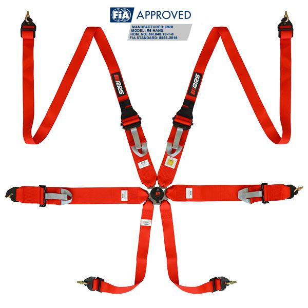 RRS FIA 3" 2" R6 HANS® 2.8KG RED HARNESS - DEC 29 - 2