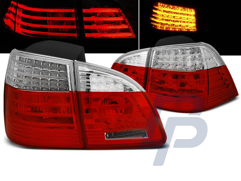 BMW E61 04-03.07 TOURING RED WHITE LED TAILLIGHTS - 3