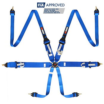 RRS FIA 3" 2" R6 HANS® SUPERLIGHT 2.8KG BLUE HARNESS