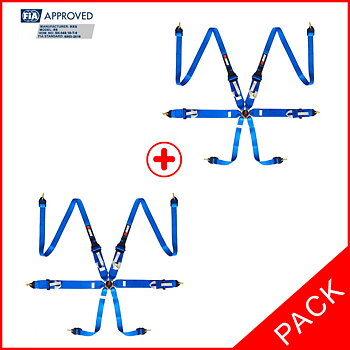 PACK 2 FIA RRS R6 HANS® 2.8 KG - BLUE HARNESSES