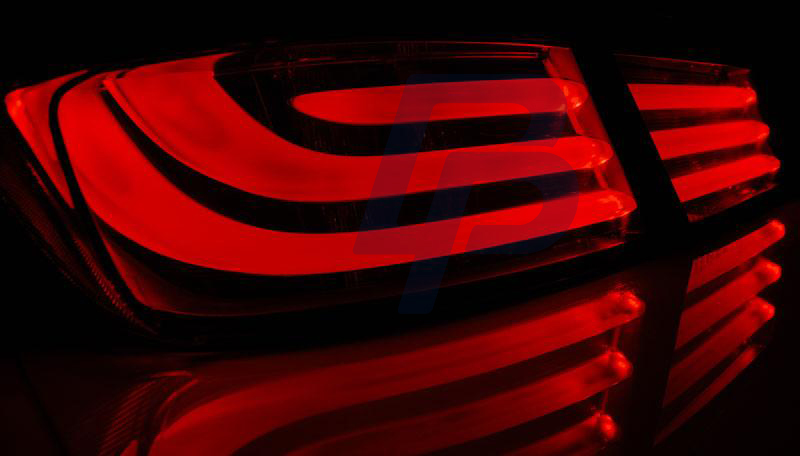 BMW F10 10-07.13 RED WHITE LED TAILLIGHTS BAR - 5