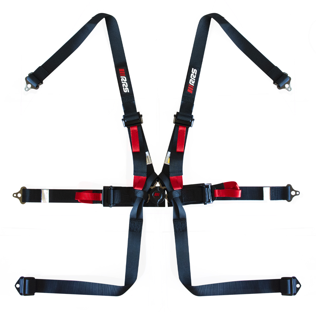 FIA RRS SINGLE-SEATER 2" HANS HARNESS - BLACK