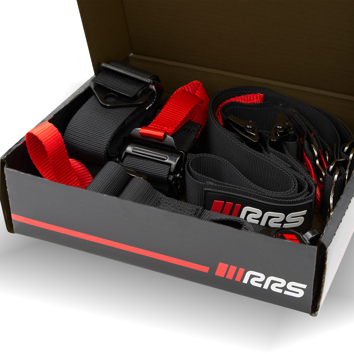 FIA RRS SINGLE-SEATER 2" HANS HARNESS - BLACK - 4
