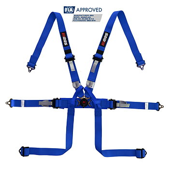 FIA RRS SINGLE-SEATER 2" HANS HARNESS - BLUE