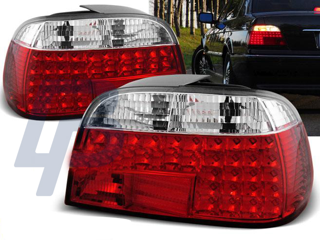 BMW E38 06.94-07.01 RED WHITE LED TAILLIGHTS - 2