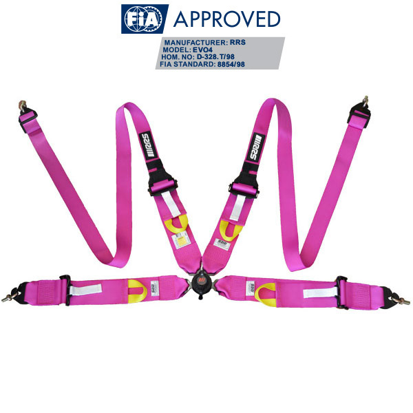 RRS FIA EVO 4 2.5 KG PINK HARNESS 4 POINTS - 2