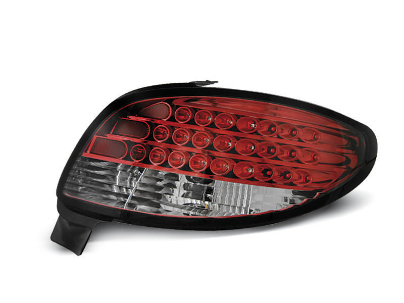 PEUGEOT 206 10.98- RED WHITE LED TAILLIGHTS