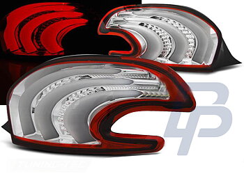 PEUGEOT 206 10.98- RED WHITE LED TAILLIGHTS