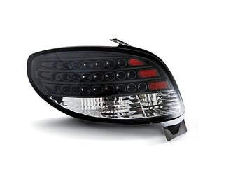 PEUGEOT 206 10.98- BLACK LED TAILLIGHTS