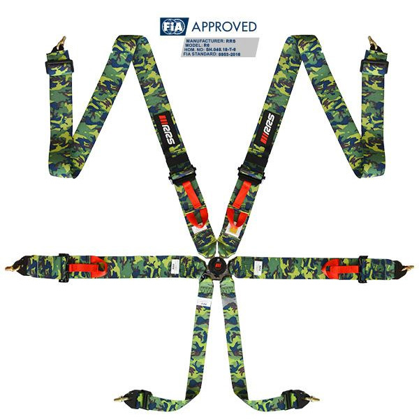 FIA RRS R6 CAMOUFLAGE HARNESS 6 POINTS - DEC 29 - 2