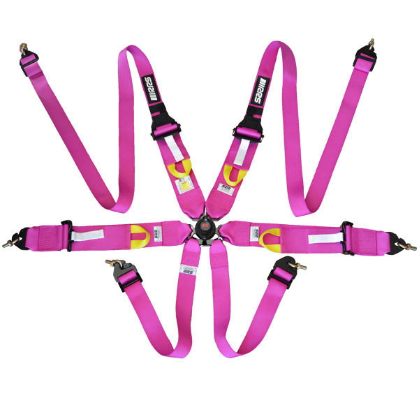 RRS FIA 3" 2" R6 HANS® SUPERLIGHT 2.8KG PINK HARNESS