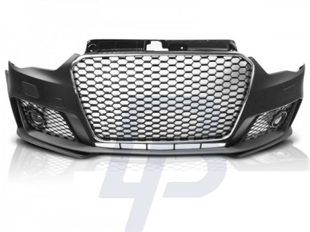 AUDI A3 12-16 RS3 STYLE KROM SVART STÖTFÅNGARE - 2