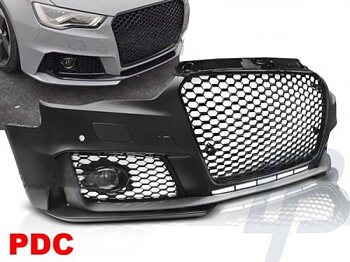 BUMPERS AUDI A3 12-16 RS3 STYLE GLOSSY BLACK PDC