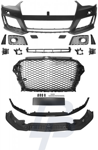 AUDI A3 12-16 RS3 STYLE BLANK SVART PDC STÖTFÅNGARE - 5