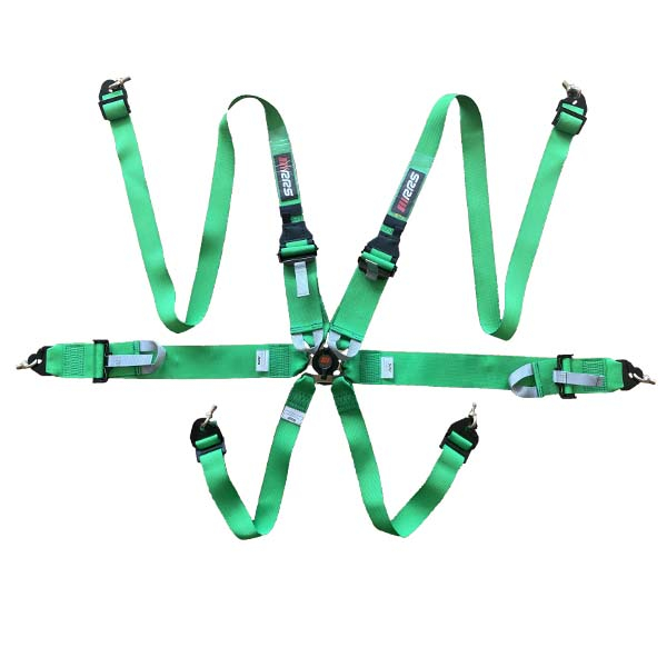 RRS FIA 3" 2" R6 HANS® 2.8KG GREEN HARNESS