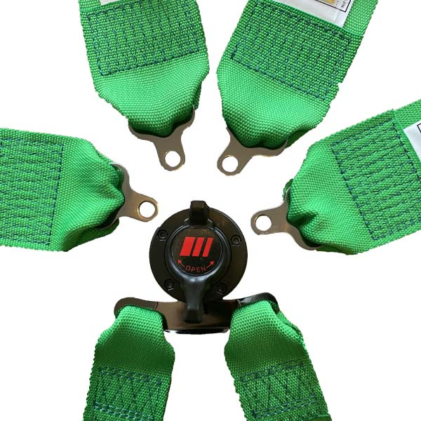 RRS FIA 3" 2" R6 HANS® 2.8KG GREEN HARNESS - 3