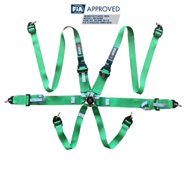 PACK 2 FIA RRS R6 HANS® 2.8 KG - GREEN HARNESSES - 3