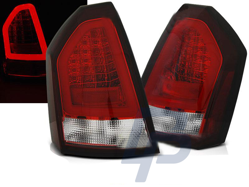 CHRYSLER 300C 05-08 RED WHITE LED TAILLIGHTS BAR - 4