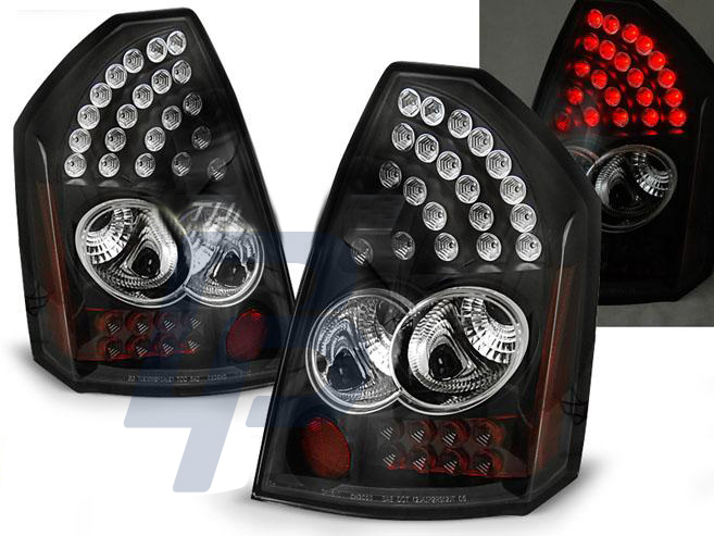 CHRYSLER 300C 05-08 BLACK LED TAILLIGHTS - 2