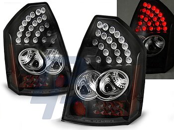 CHRYSLER 300C 05-08 BLACK LED TAILLIGHTS