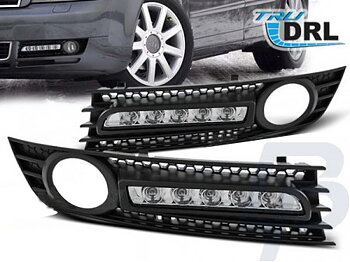 FOG LIGHTS RAMKA HALOGEN??W Z DIODAMI LED AUDI A4 01-04 BLACK