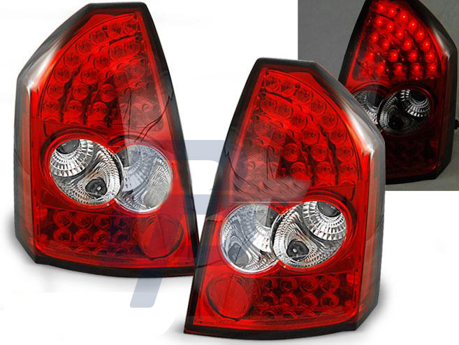 CHRYSLER 300C 05-08 RED WHITE LED TAILLIGHTS - 2