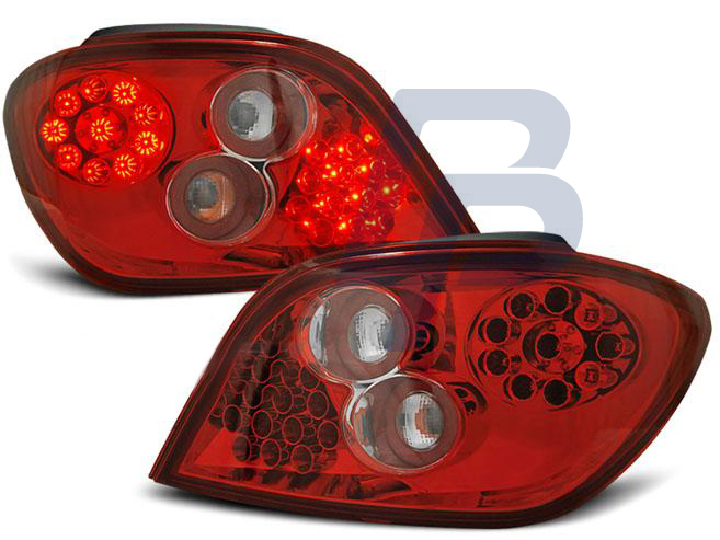 PEUGEOT 307 04.01-07 RED WHITE LED TAILLIGHTS - 3