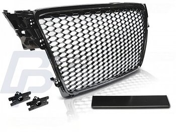 GRILLS AUDI A4 B8 08-11 GLOSSY BLACK RS-STYLE