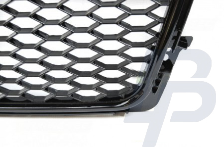 GRILLS AUDI A4 B8 08-11 GLOSSY BLACK RS-STYLE - 4