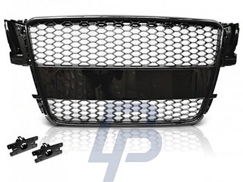 GRILLS AUDI A5 07-06.11 GLOSSY BLACK RS-STYLE
