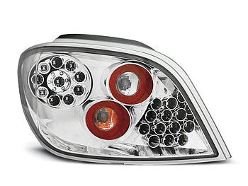 PEUGEOT 307 04.01-07 CHROME LED TAILLIGHTS