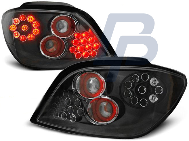 PEUGEOT 307 04.01-07 CHROME LED TAILLIGHTS - 2