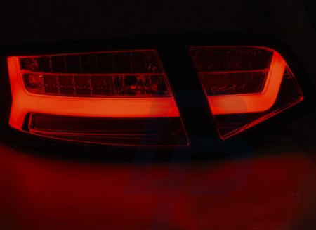 LED TAILLIGHTS AUDI A6 08-11 SEDAN BLACK SMOKE LED BAR SEQ - 2
