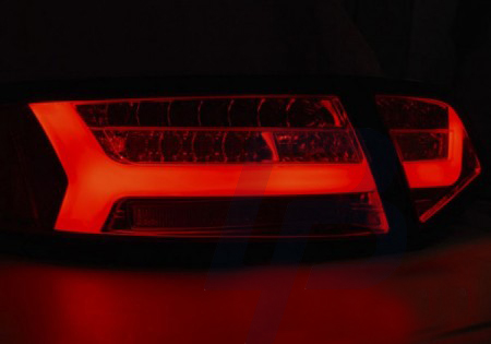 LED TAILLIGHTS AUDI A6 08-11 SEDAN BLACK SMOKE LED BAR SEQ - 3