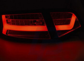 LED TAILLIGHTS AUDI A6 08-11 SEDAN CHROME LED BAR SEQ