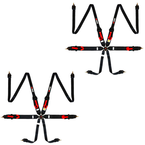 PACK 2 FIA RRS R6 HANS® 2.8 KG HARNESSES - BLACK