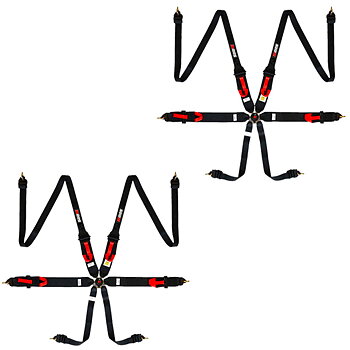 PACK 2 FIA RRS R6 HANS® 2.8 KG HARNESSES - BLACK