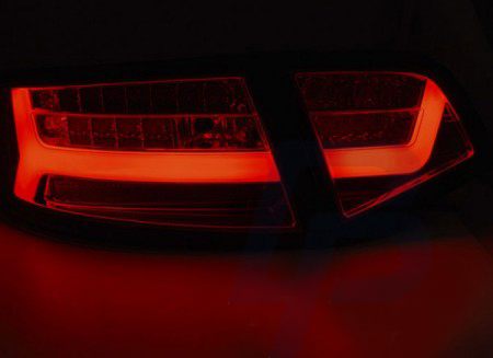 LED TAILLIGHTS AUDI A6 08-11 SEDAN RED SMOKE LED BAR SEQ - 2