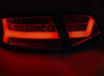 LED TAILLIGHTS AUDI A6 08-11 SEDAN RED SMOKE LED BAR SEQ