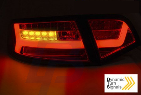 LED TAILLIGHTS AUDI A6 08-11 SEDAN RED SMOKE LED BAR SEQ - 4