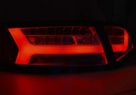 LED TAILLIGHTS AUDI A6 08-11 SEDAN RED SMOKE LED BAR SEQ - 3